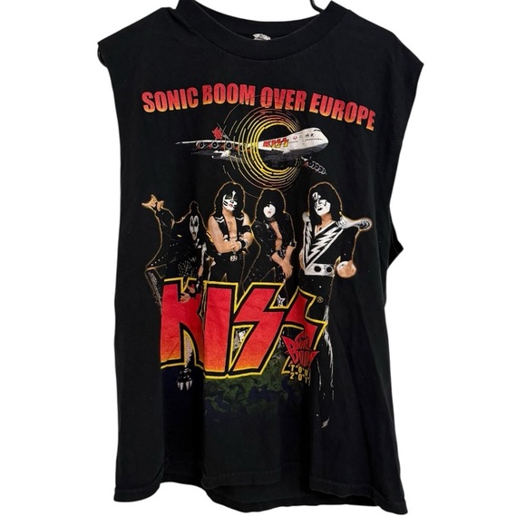 Kiss Other - KISS Vintage Sonic Boom Y2K Tour Tank Top Size L Vintage Rock Band Shirt